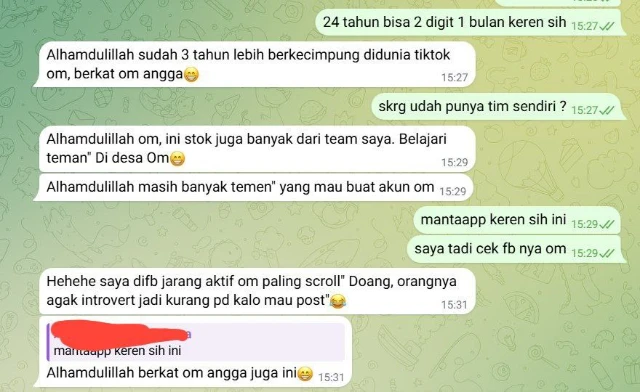 Testimoni Kelas Ternak Tiktok 2