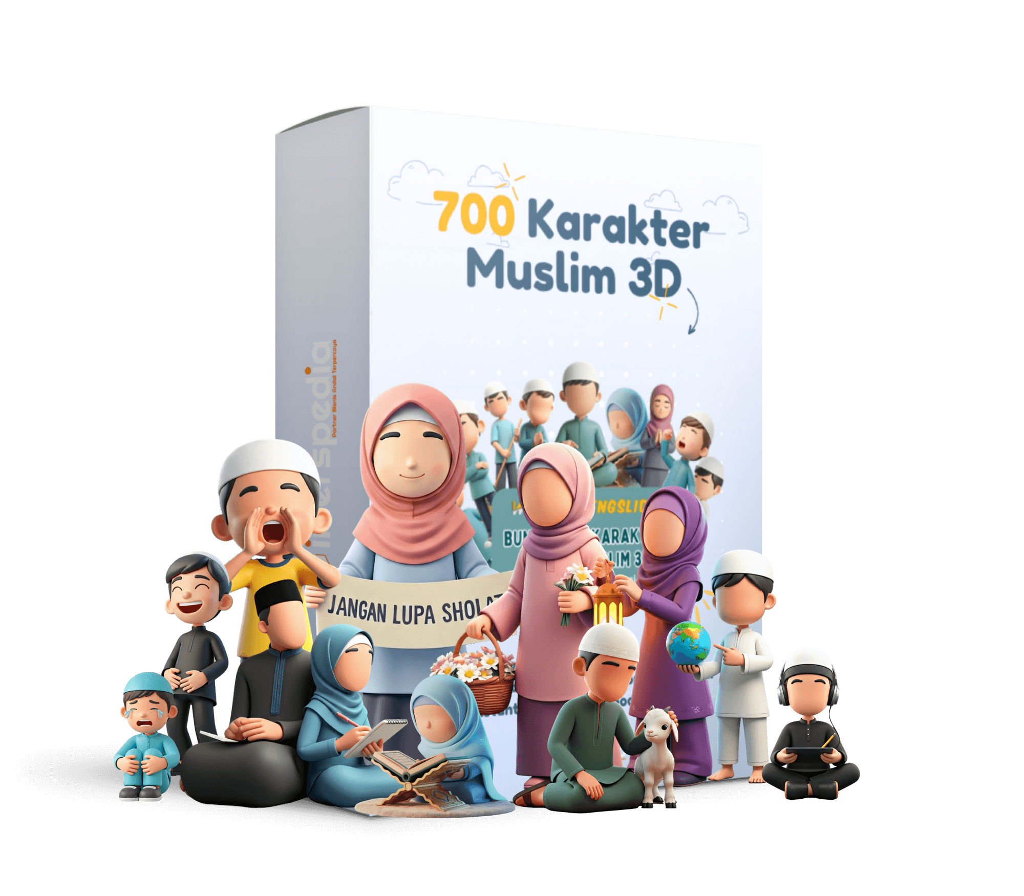 Asset 3D Kartun Muslim