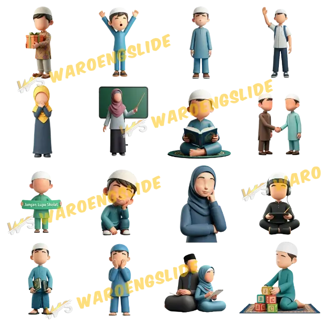 Karakter 3d Muslim 1